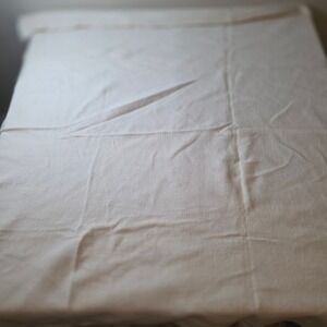 Vintage Esmond Cream Thermal Blanket Satin Trim Edge Off White Retro Bedding